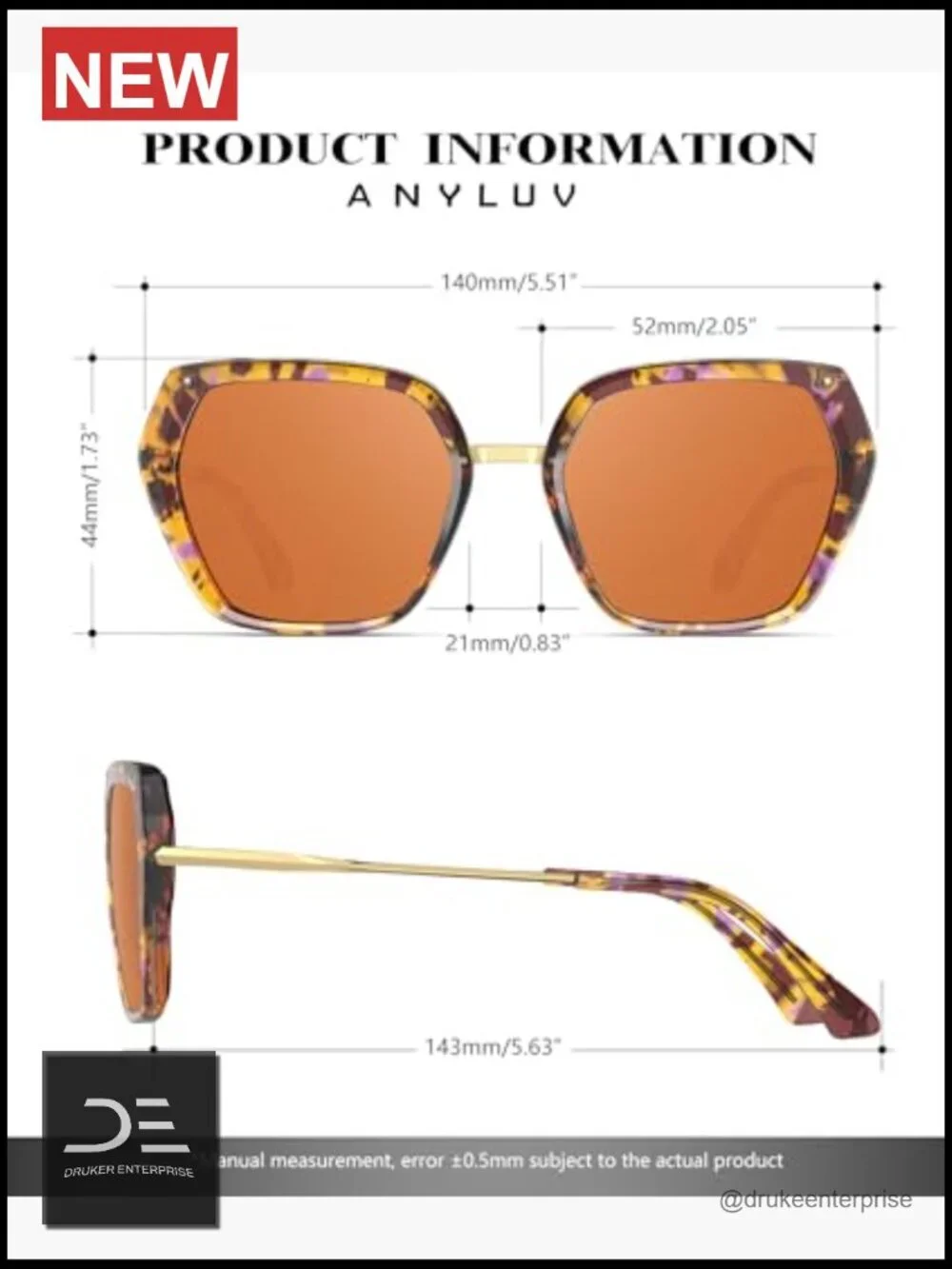 Polarized Sunglasses for Women UV400 Protection Trendy Hexagonal